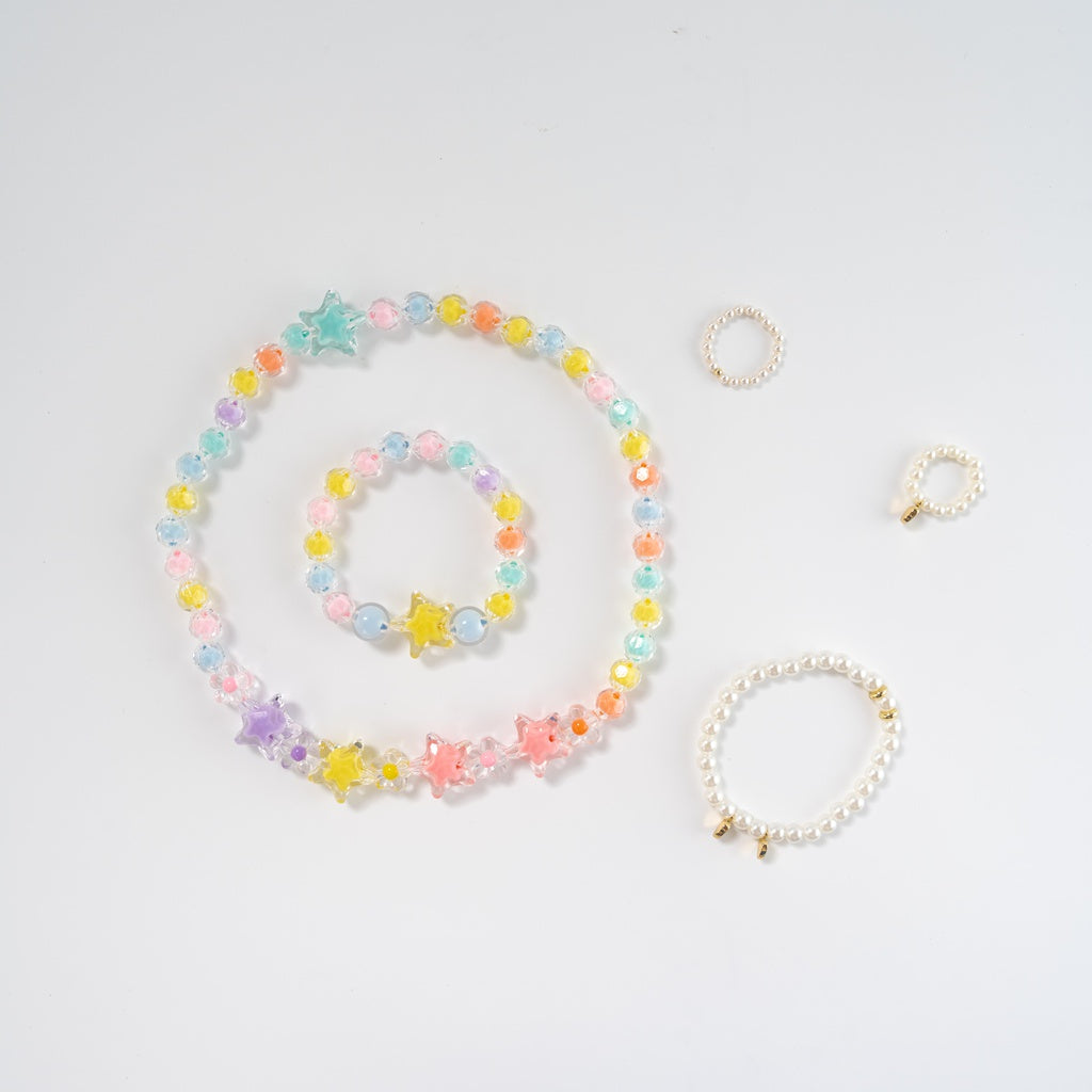 Star Pastel Colourful Beads DIY Kit, Bracelet Making Kit, Jewellery Making Kit