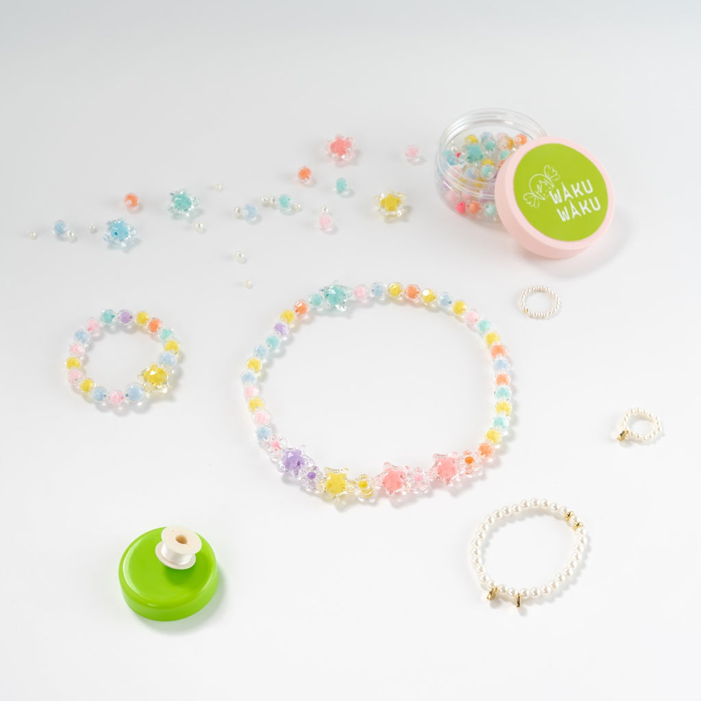 Star Pastel Colourful Beads DIY Kit, Bracelet Making Kit, Jewellery Making Kit