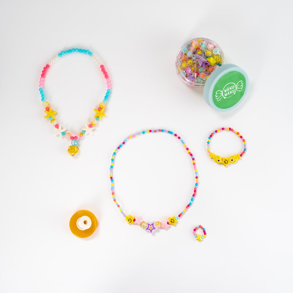 "Under the Sea" Colourful Jewellery Making Kit, Necklace, Bracelet and Ring DIY Kit