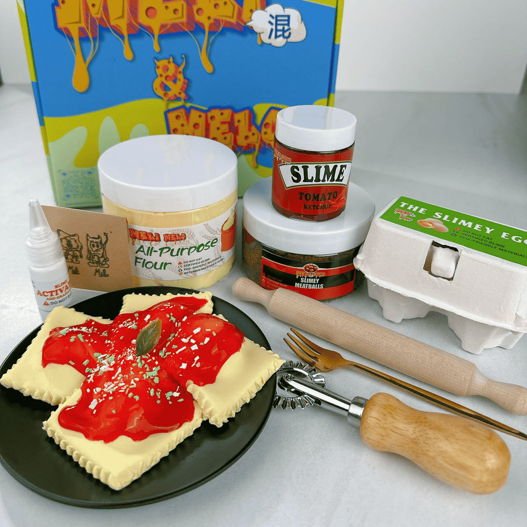 RAVIOLI SLIME COOKING KIT, SOFT CLAY KIT, MAKE YOUR FAV MEAL