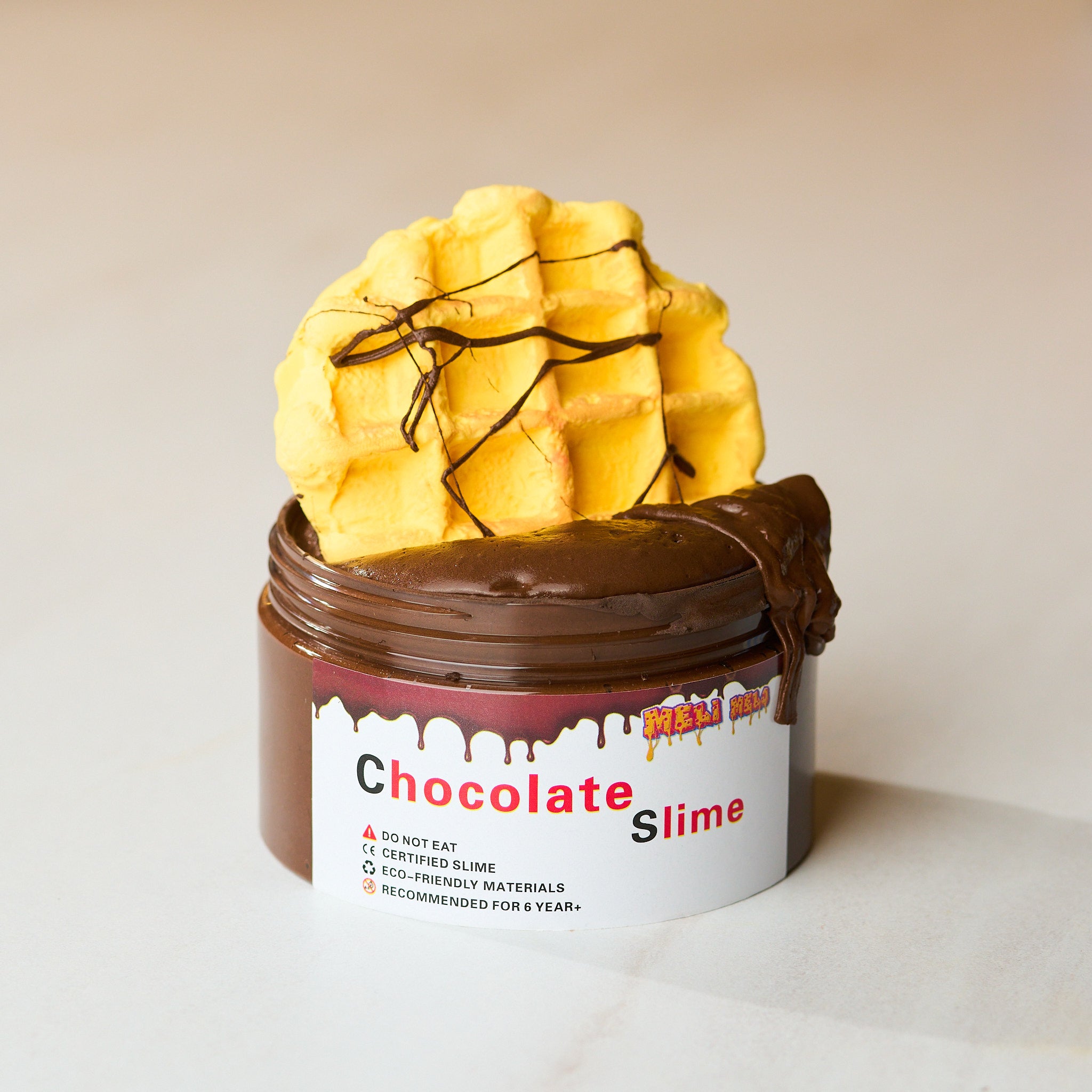 Chocolate Slime with Waffle, Food Slime