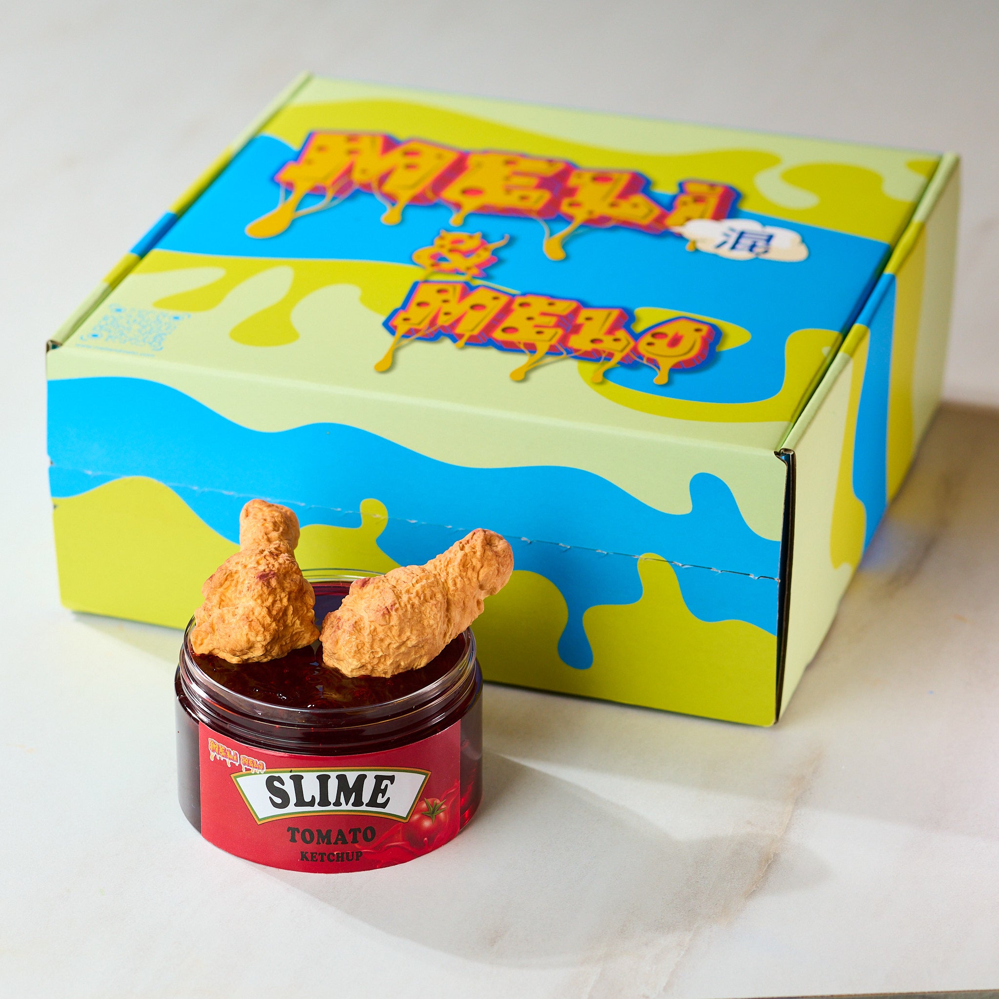 Fried Chicken and Ketchup Slime, Food Slime, Slime Kit